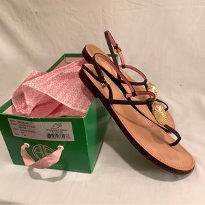 Lily Pulitzer Pink Pearl Sandals with Statement Pearl Detail